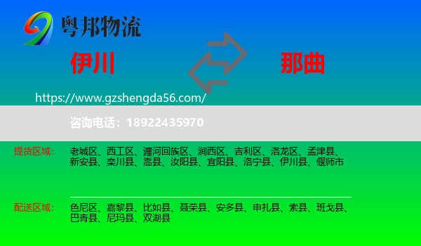 伊川县到那曲物流专线