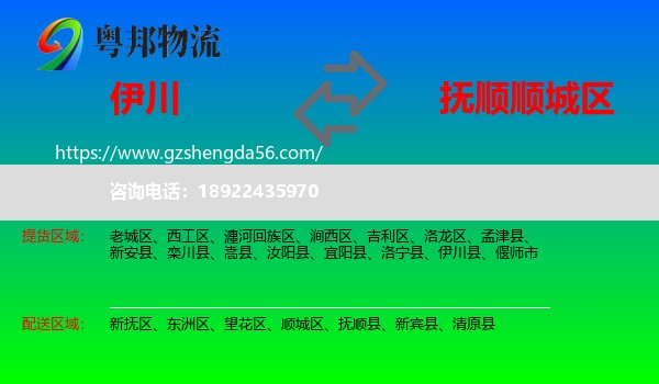 伊川县到顺城区物流专线