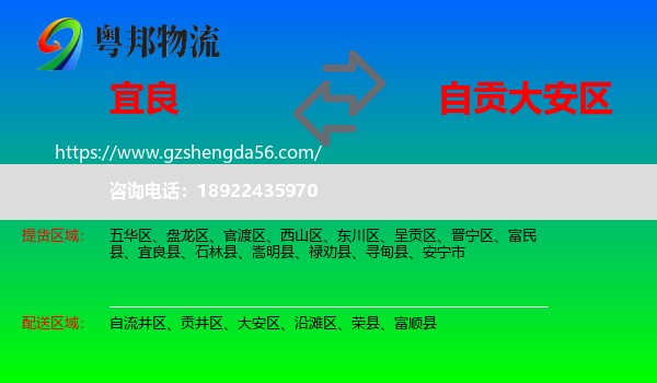 宜良县到大安区物流专线