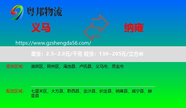 义马市到纳雍县物流专线