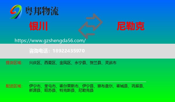 银川到尼勒克县物流专线