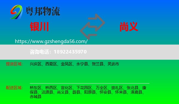 银川到尚义县物流专线
