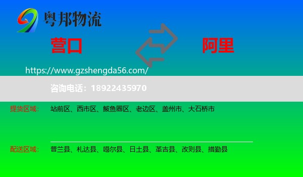 营口到阿里物流
