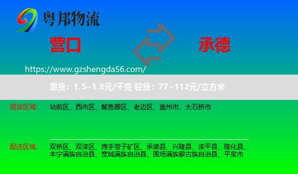 营口到承德物流