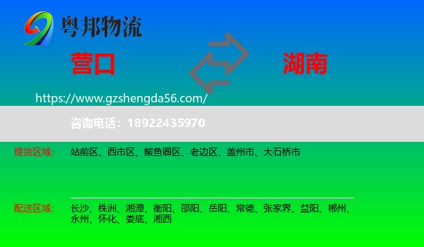 营口到湖南物流