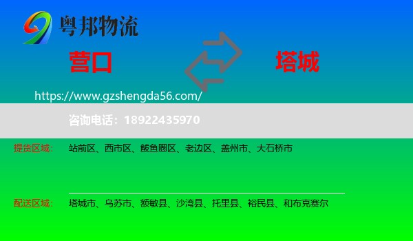 营口到塔城物流