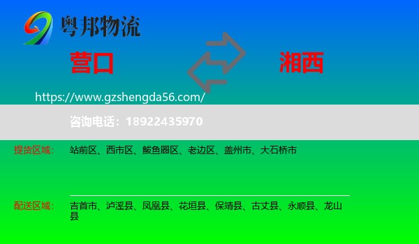 营口到湘西物流