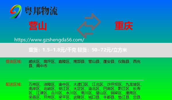 营山县到重庆专线