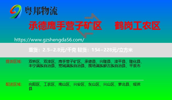 鹰手营子矿区到工农区物流专线