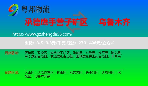 鹰手营子矿区到乌鲁木齐专线