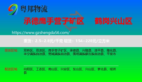 鹰手营子矿区到兴山区物流专线