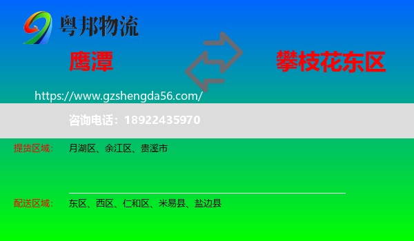 鹰潭到东区物流专线