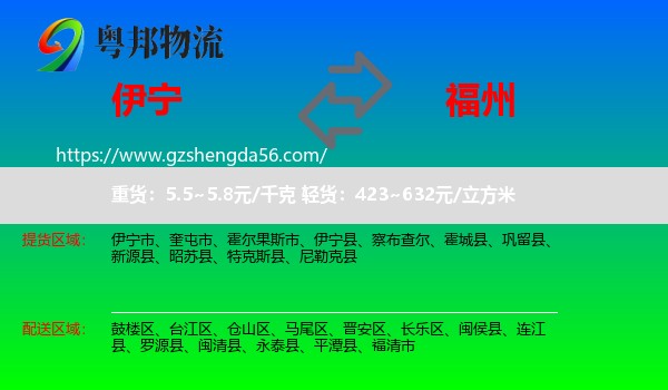 伊宁市到福州专线