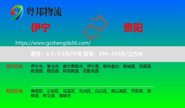 伊宁市到贵阳专线