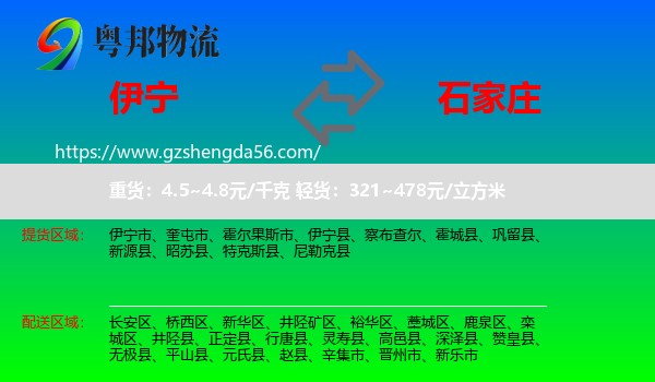 伊宁市到石家庄专线
