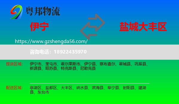 伊宁县到大丰区物流专线