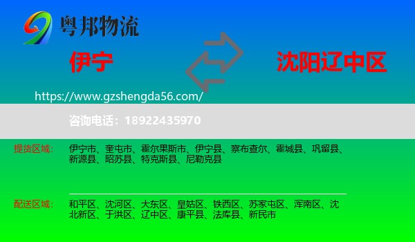 伊宁县到辽中区物流专线