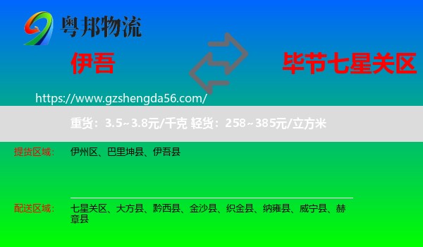 伊吾县到七星关区物流专线