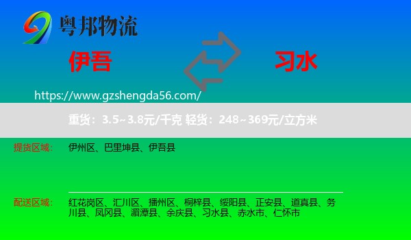 伊吾县到习水县物流专线