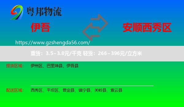 伊吾县到西秀区物流专线