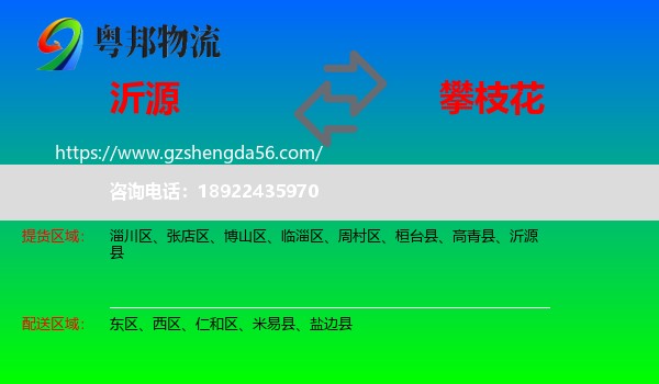 沂源县到攀枝花物流