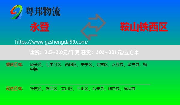 永登县到铁西区物流专线