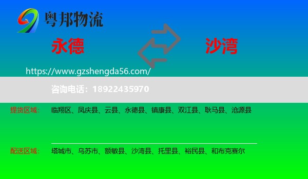 永德县到沙湾县物流专线