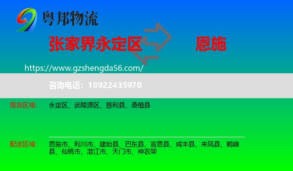 永定区到恩施物流