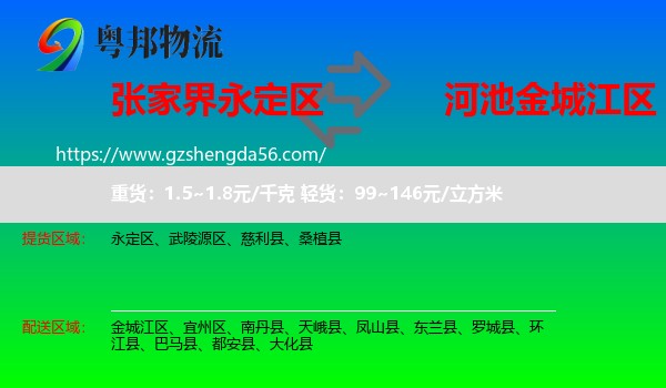 永定区到金城江区物流专线