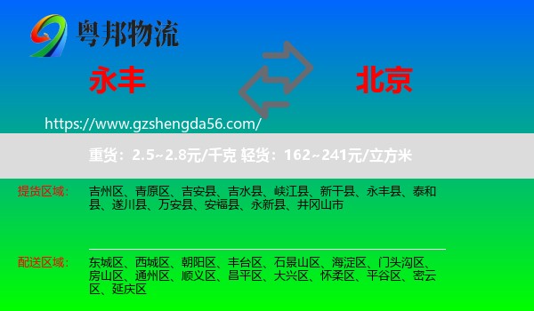 永丰县到北京专线