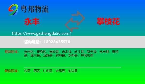 永丰县到攀枝花物流