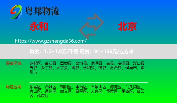 永和县到北京专线