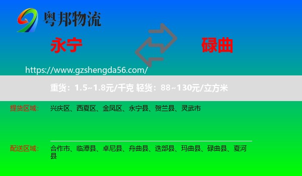 永宁县到碌曲县物流专线