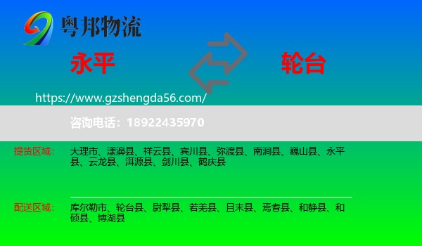 永平县到轮台县物流专线