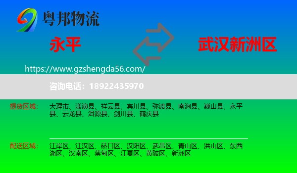 永平县到新洲区物流专线