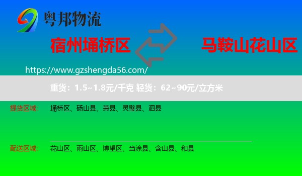 埇桥区到花山区物流专线