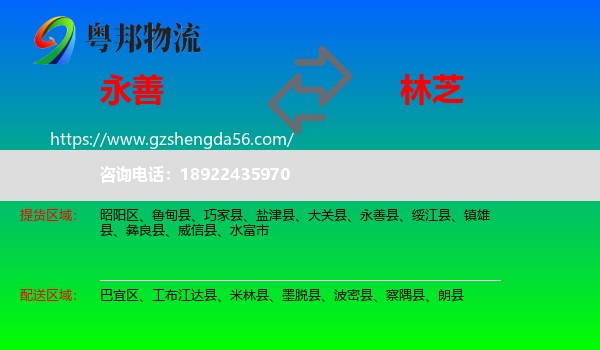 永善县到林芝物流