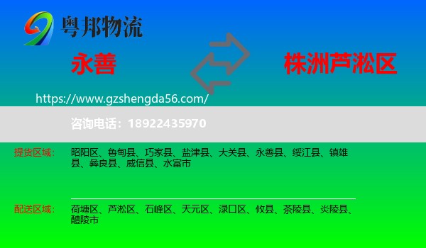 永善县到芦淞区物流专线