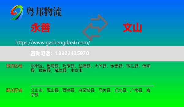 永善县到文山物流