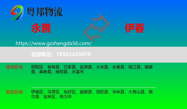 永善县到伊春物流