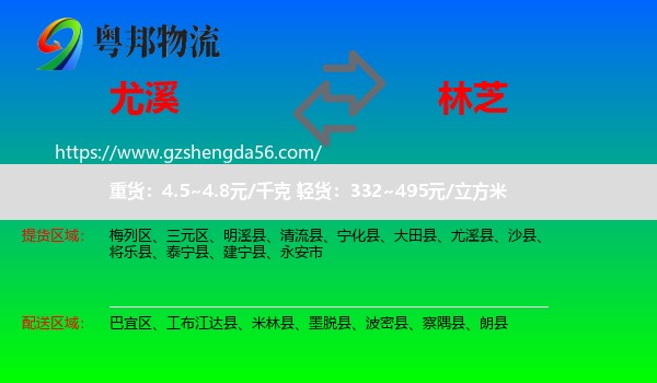 尤溪县到林芝物流专线