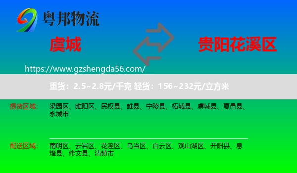 虞城县到花溪区物流专线