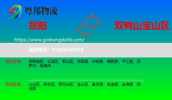 岳阳到宝山区物流专线