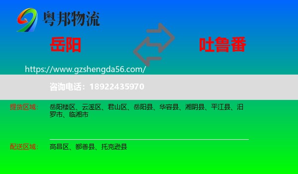 岳阳到吐鲁番物流