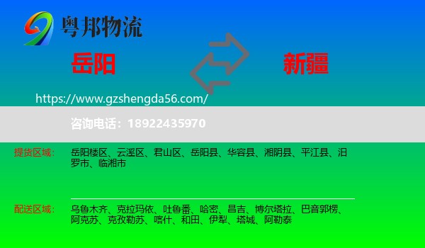 岳阳到新疆物流