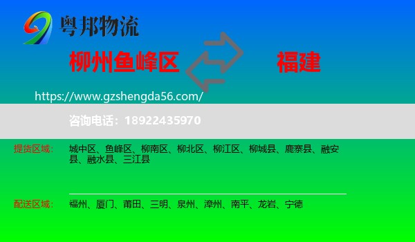 鱼峰区到福建物流