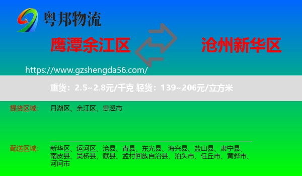 余江区到新华区物流专线