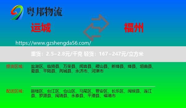 运城到福州专线