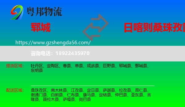 郓城县到桑珠孜区物流专线