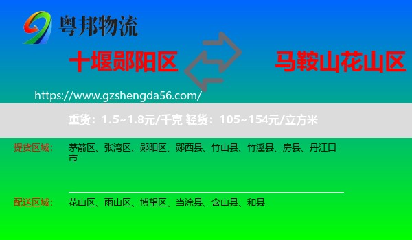 郧阳区到花山区物流专线